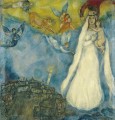 Madone du village détail contemporain Marc Chagall